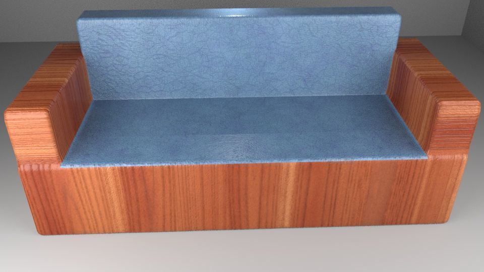 Love sofa Low-poly 3D model_1