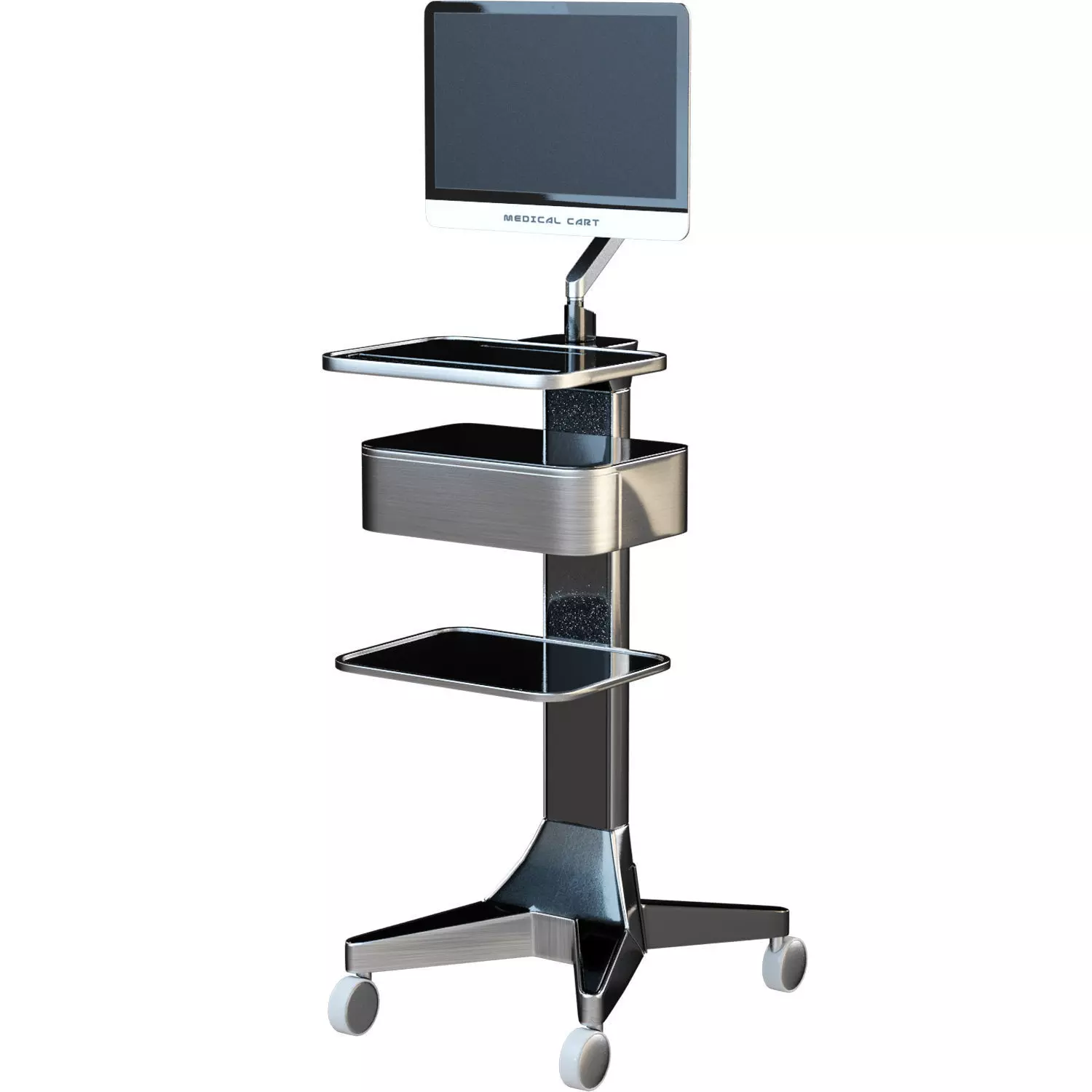 Modular Medical Cart 3D model_0