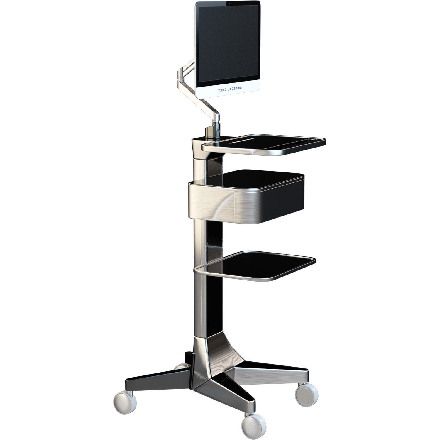 Modular Medical Cart 3D model_1