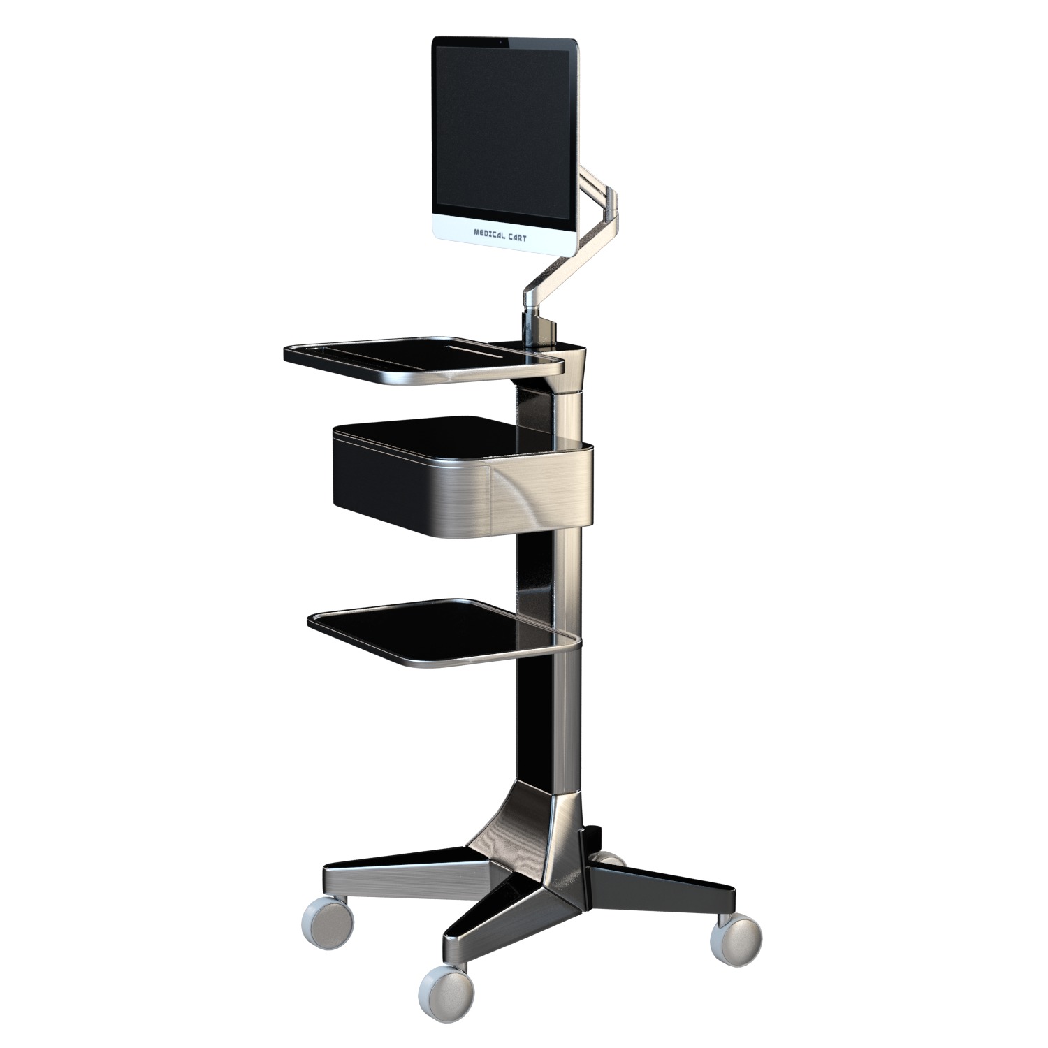 Modular Medical Cart 3D model_2