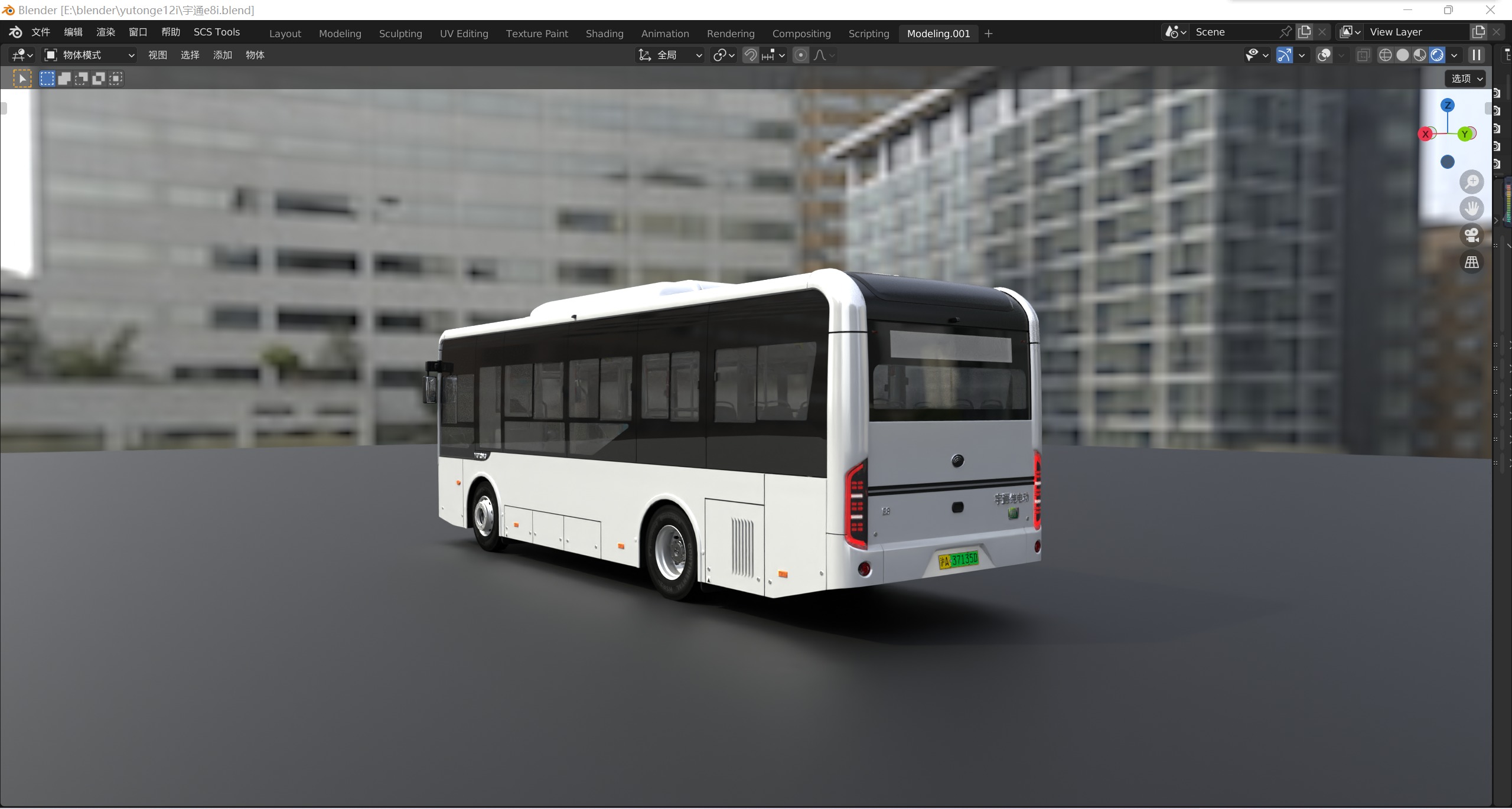 YUTONG E8i bus 3D model_9