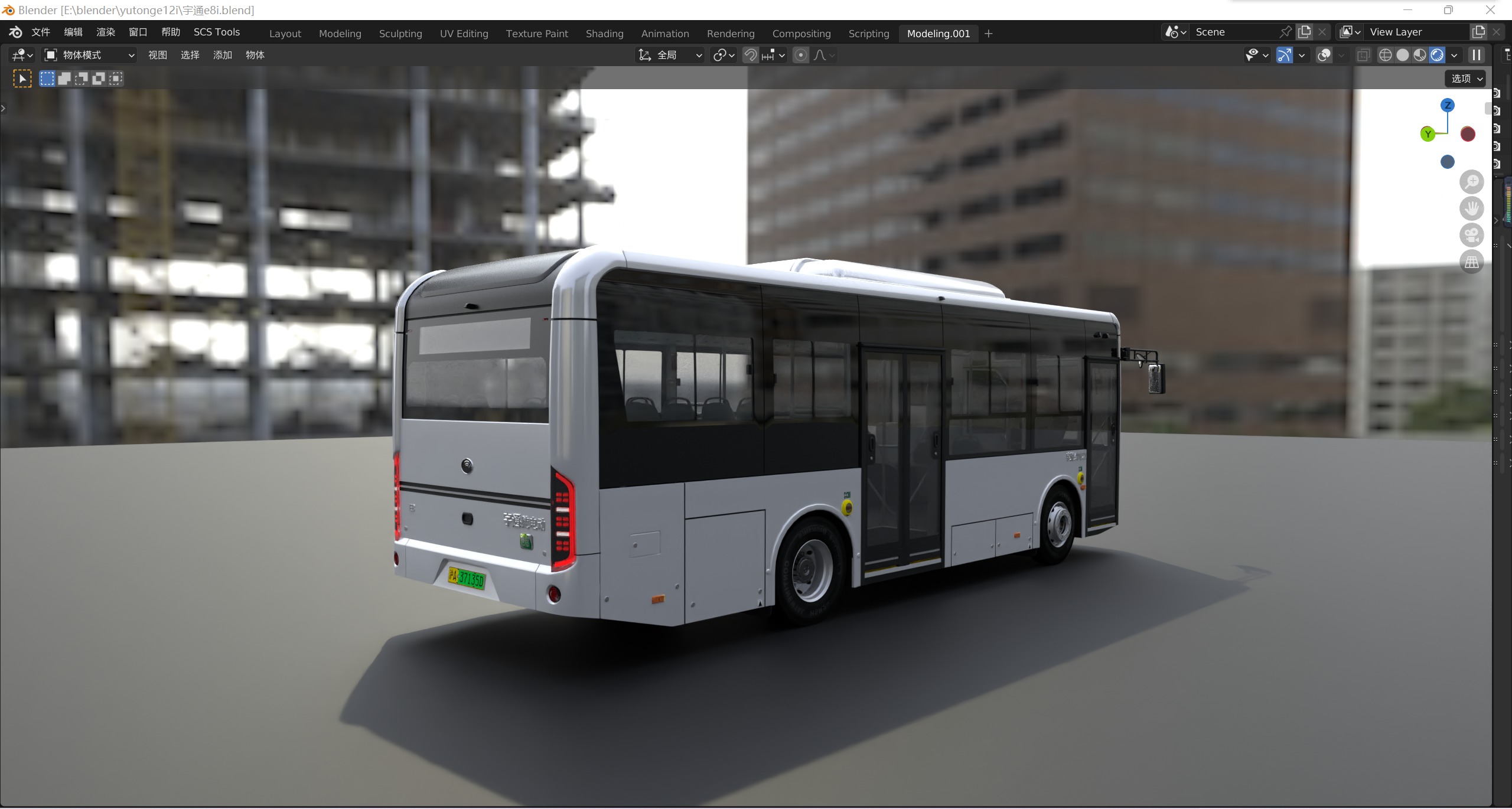 YUTONG E8i bus 3D model_7