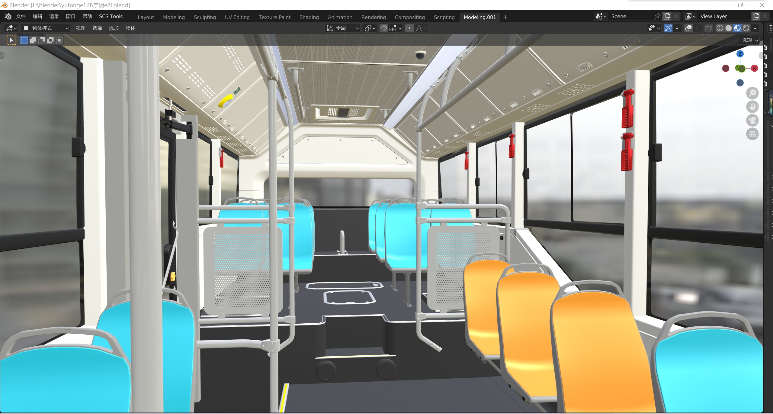 YUTONG E8i bus 3D model_20