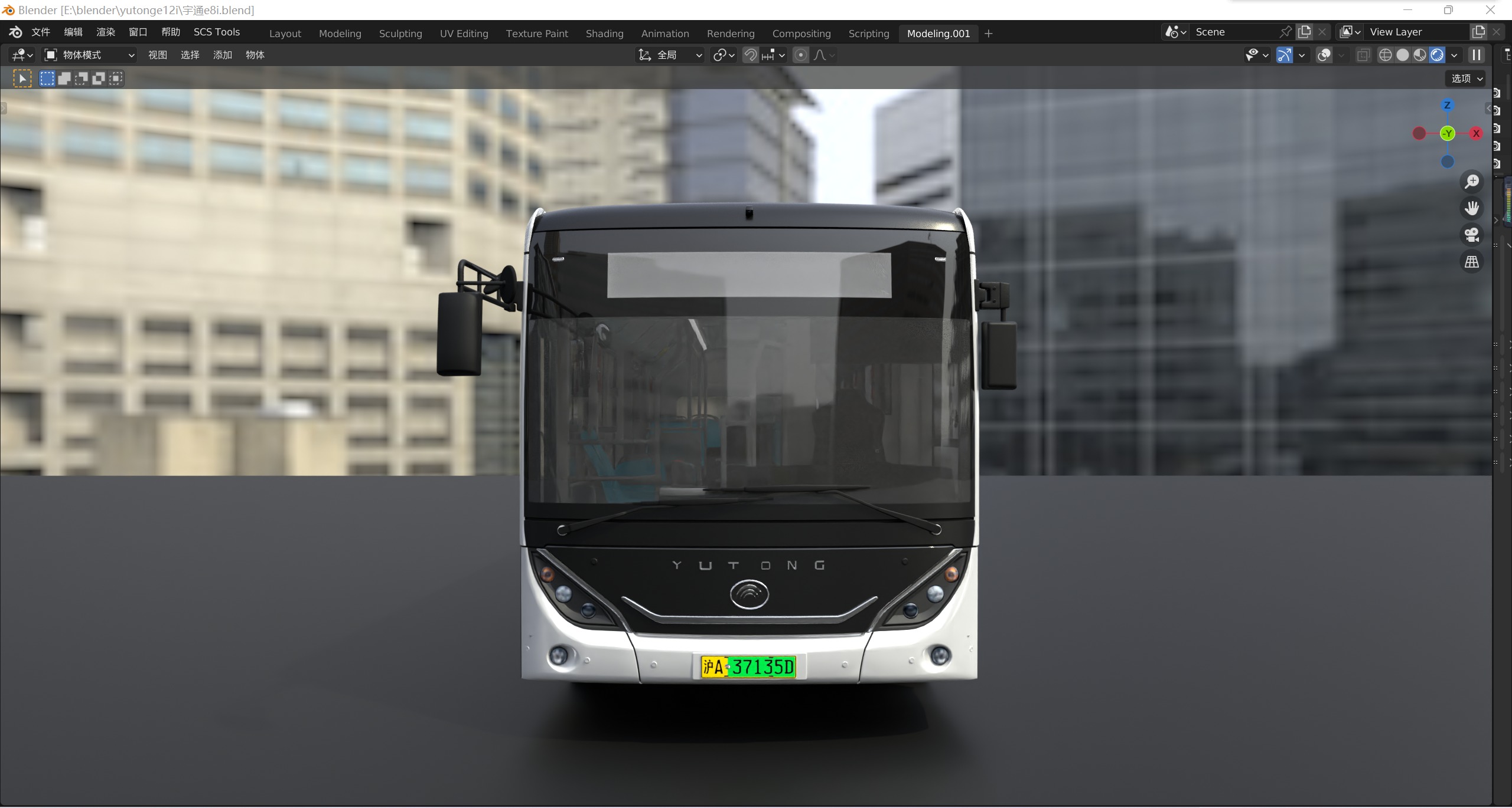 YUTONG E8i bus 3D model_2