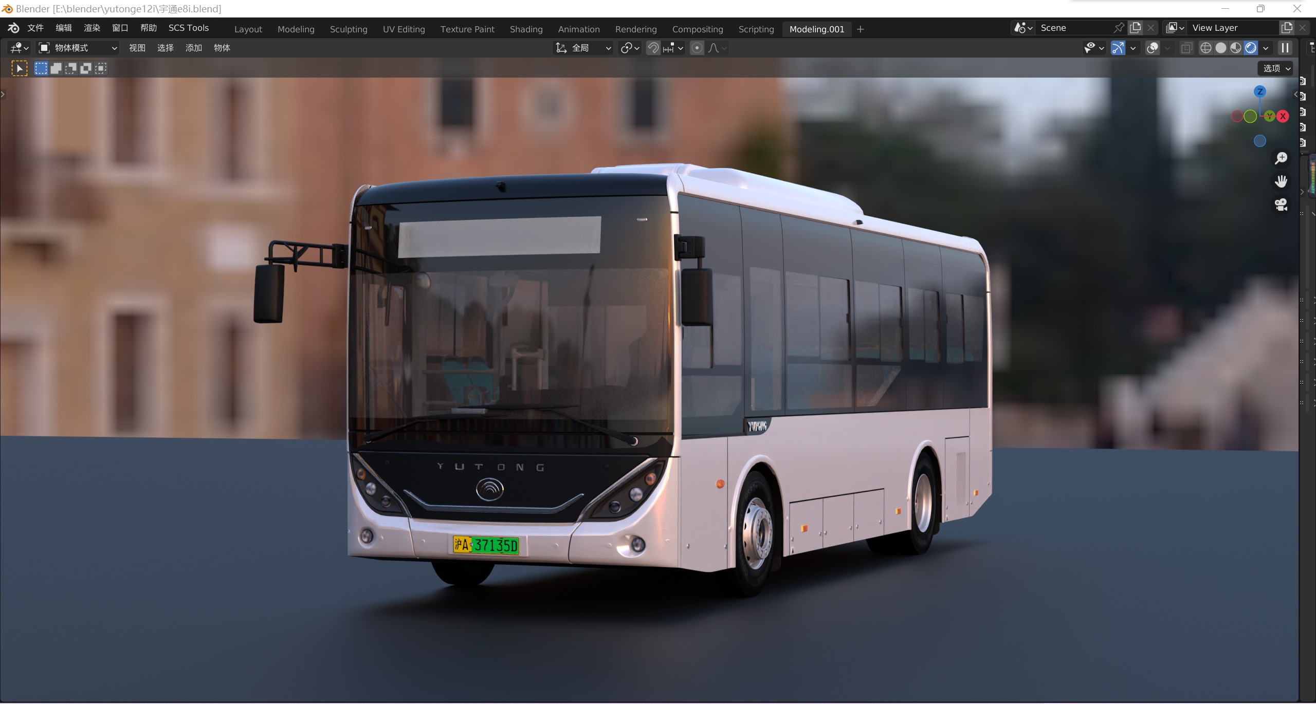 YUTONG E8i bus 3D model_1