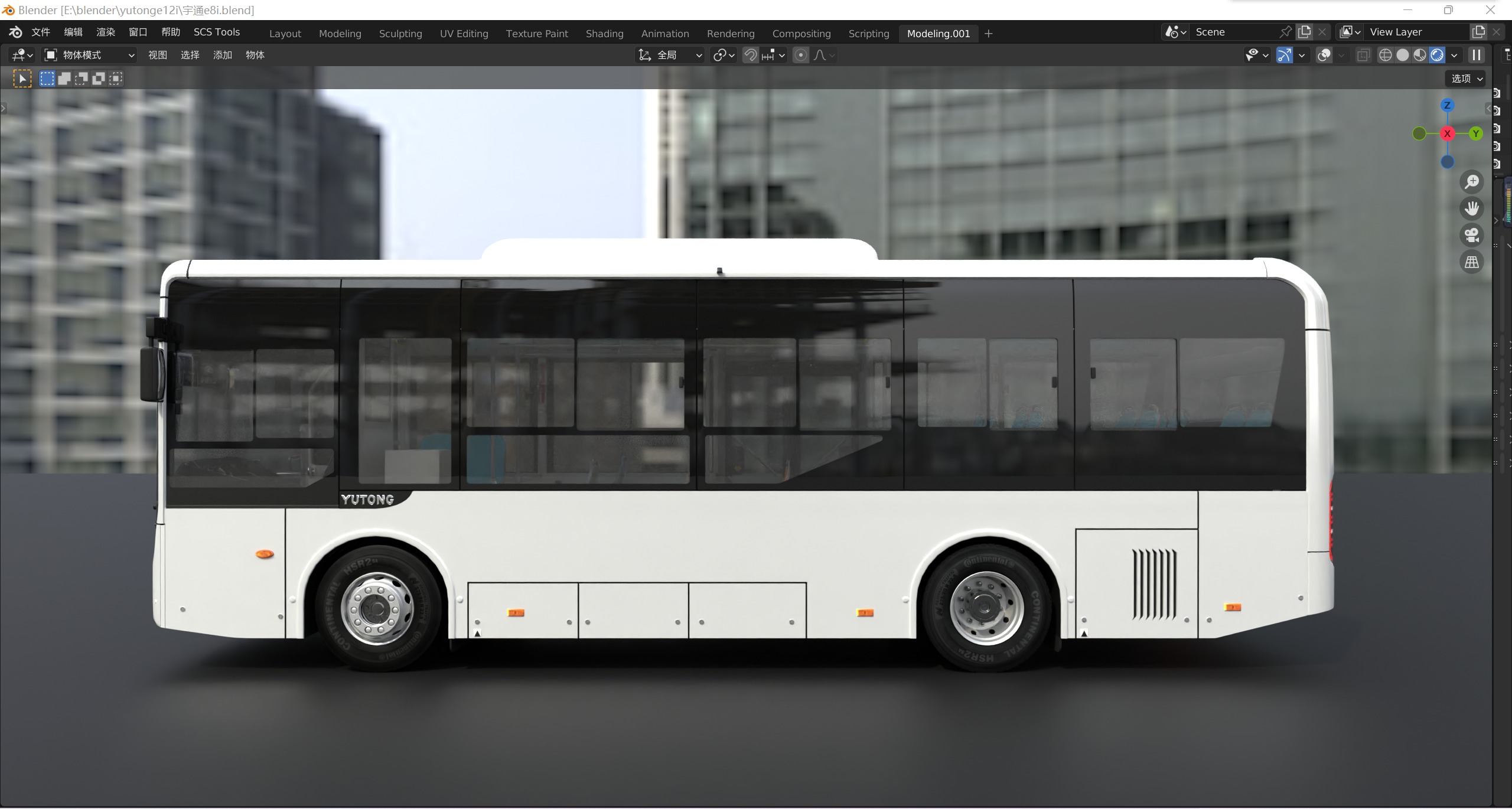 YUTONG E8i bus 3D model_10