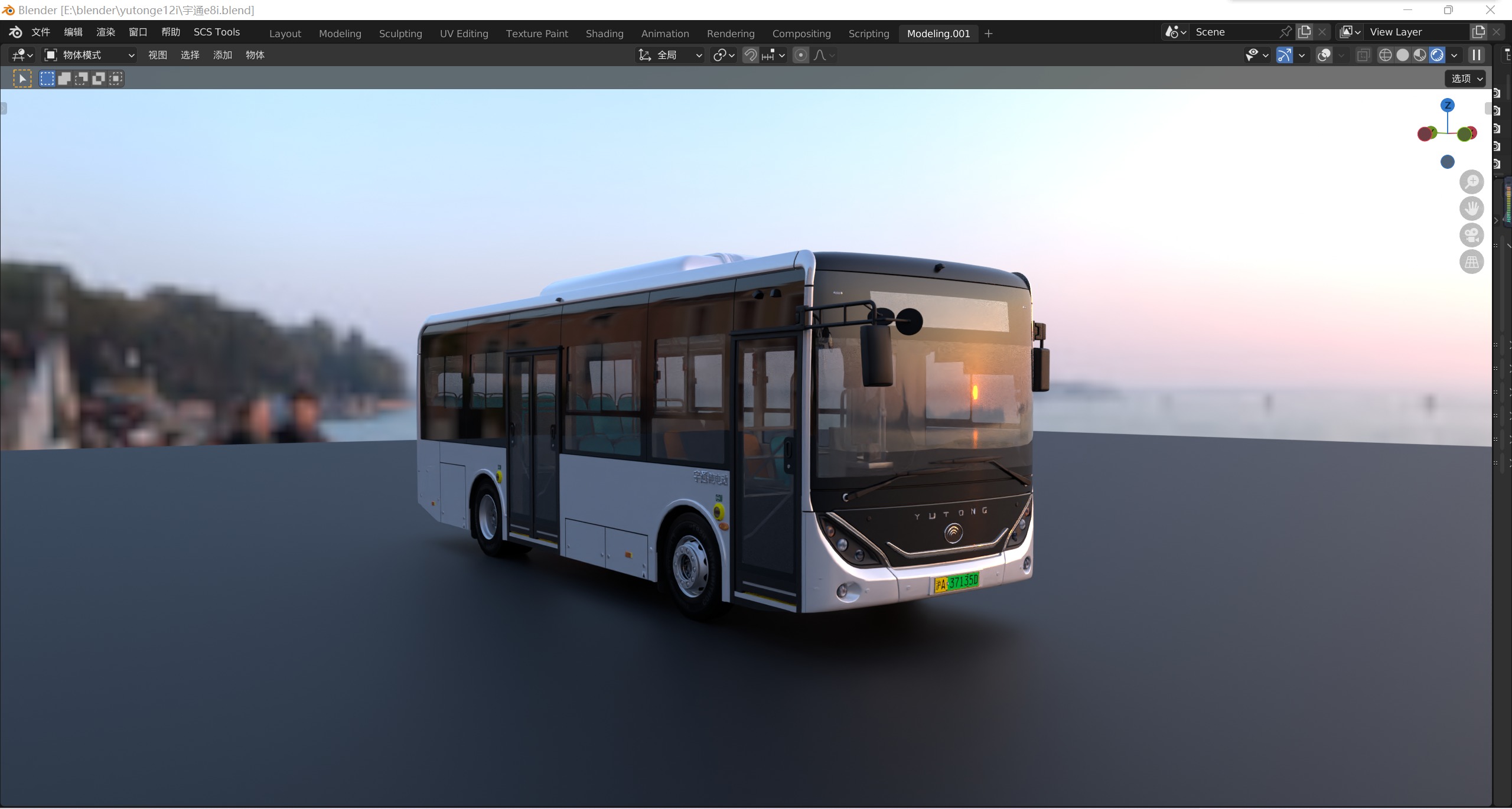 YUTONG E8i bus 3D model_4