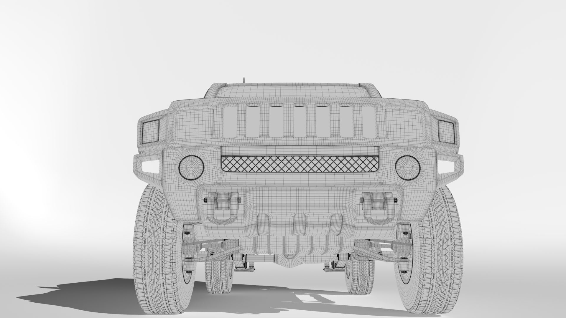 Hummer H3 Rigged 3D model_17
