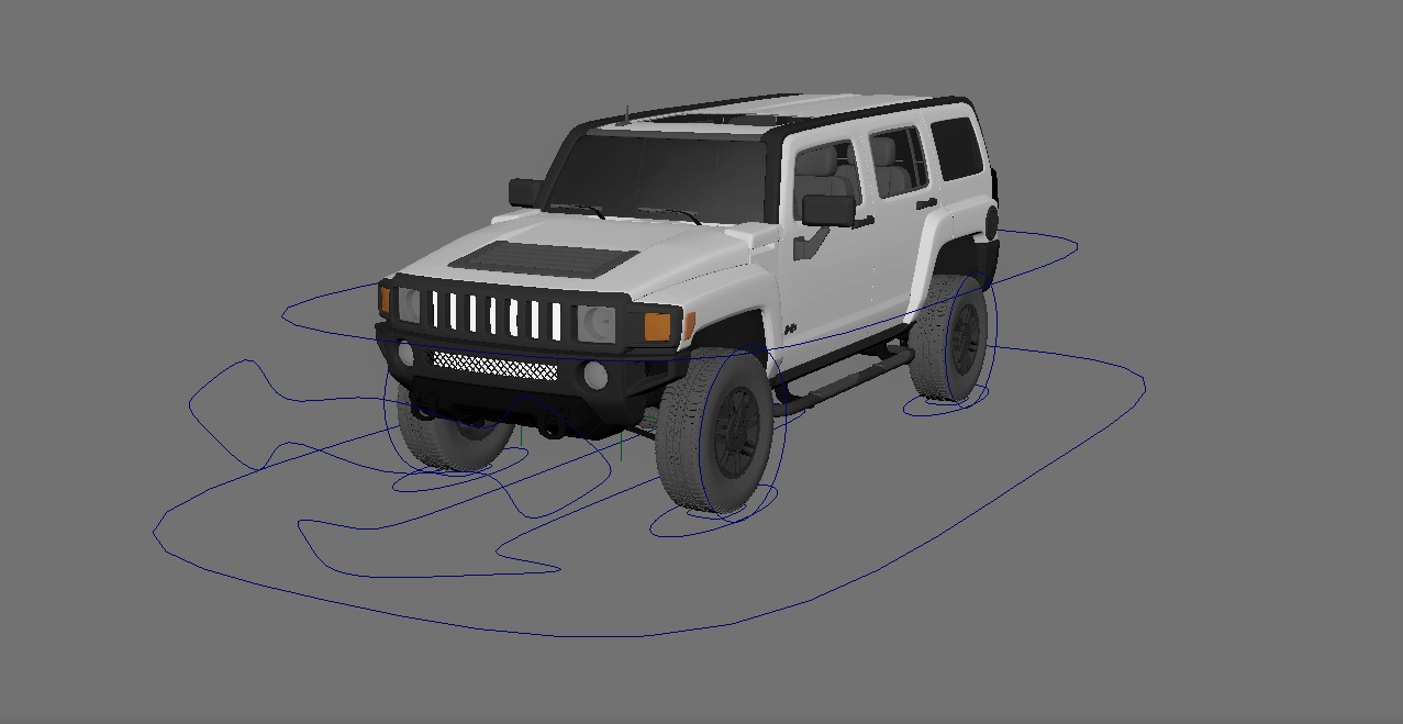 Hummer H3 Rigged 3D model_2