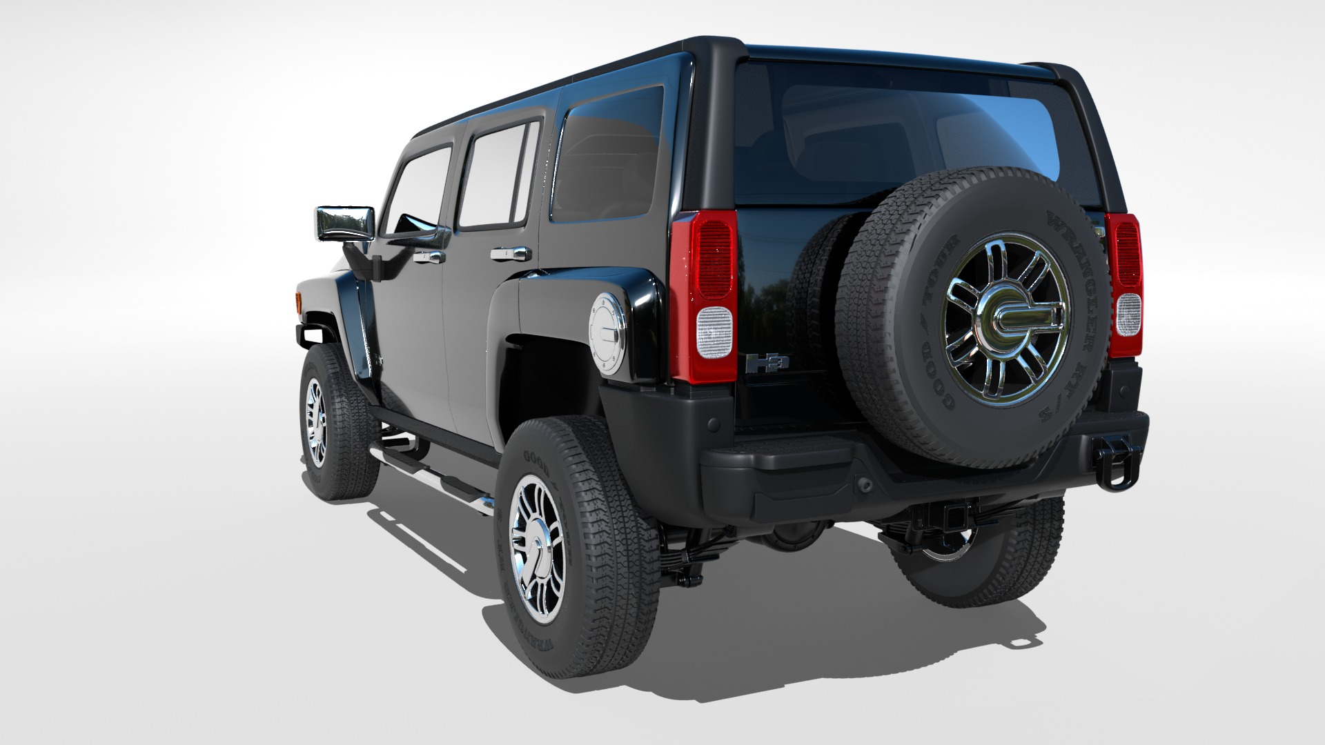 Hummer H3 Rigged 3D model_6
