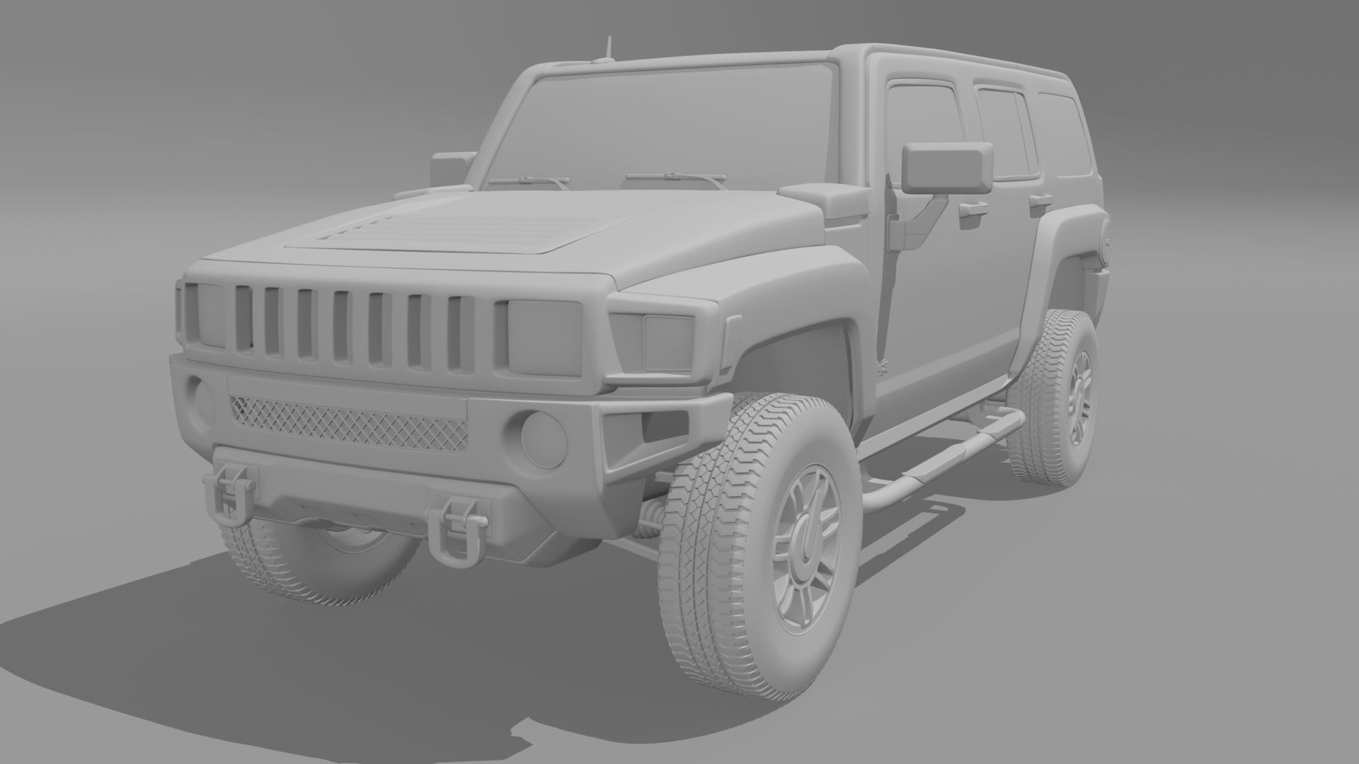 Hummer H3 Rigged 3D model_10