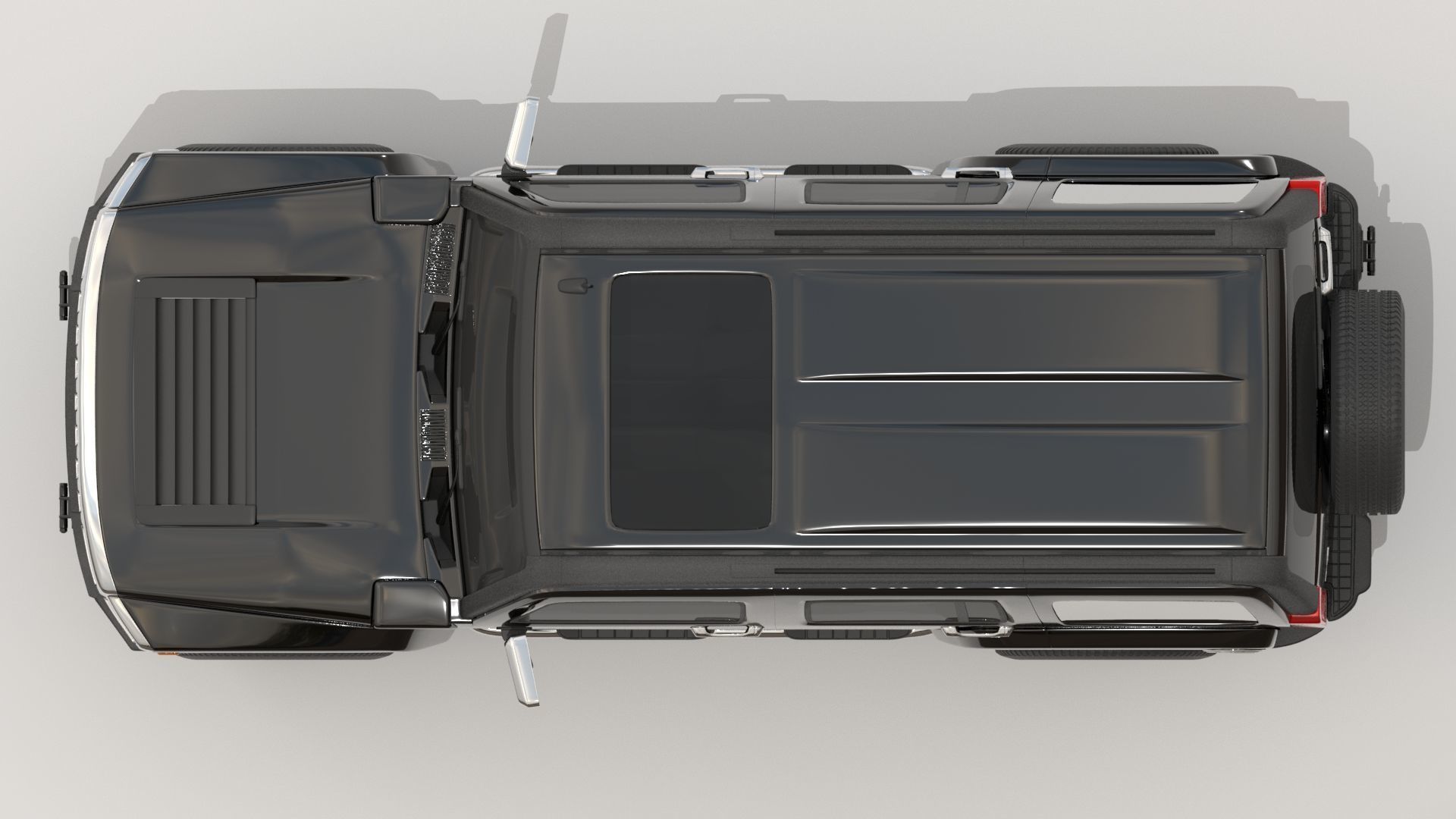 Hummer H3 Rigged 3D model_7