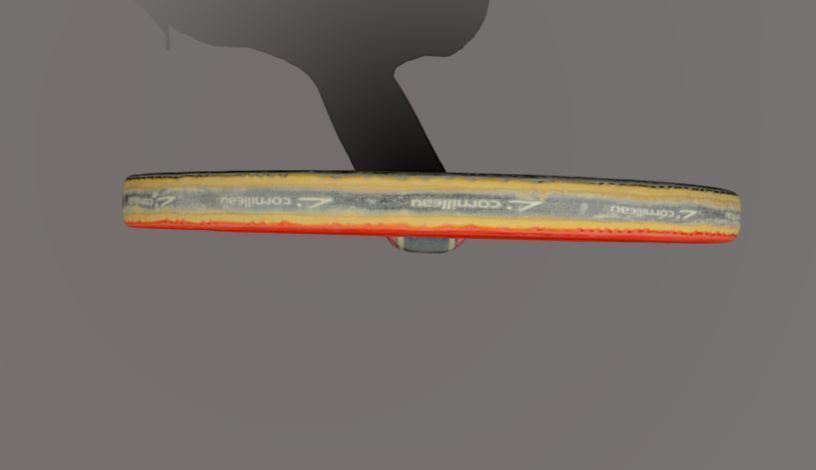 old ping pong racket 3D model_5