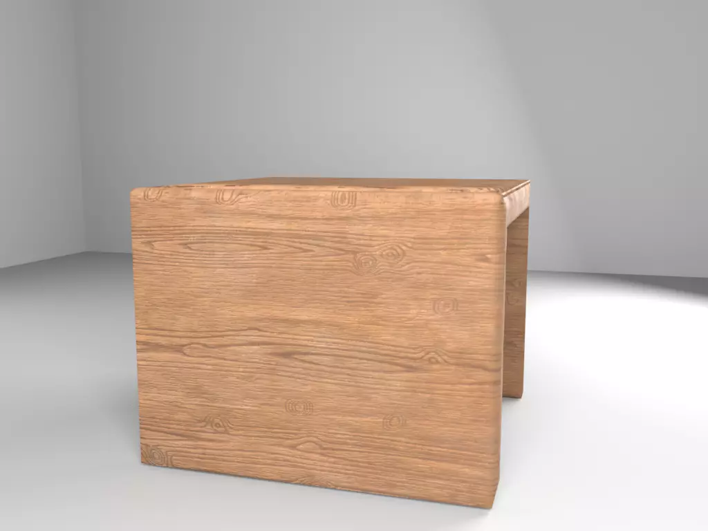 Side Table Low-poly 3D model_0
