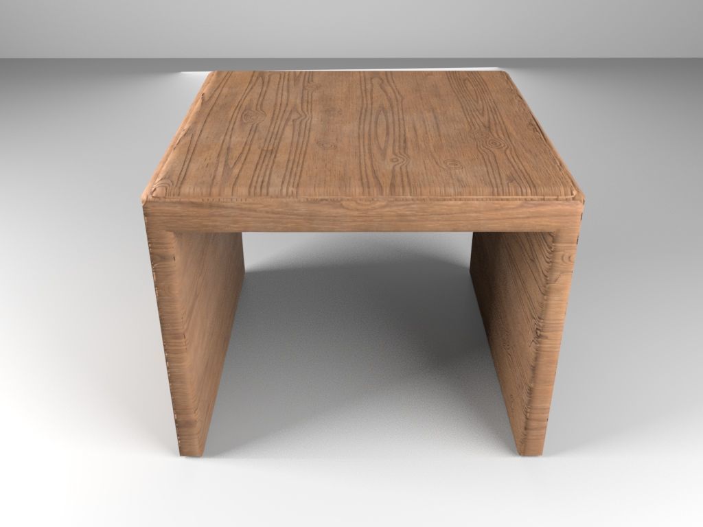 Side Table Low-poly 3D model_3