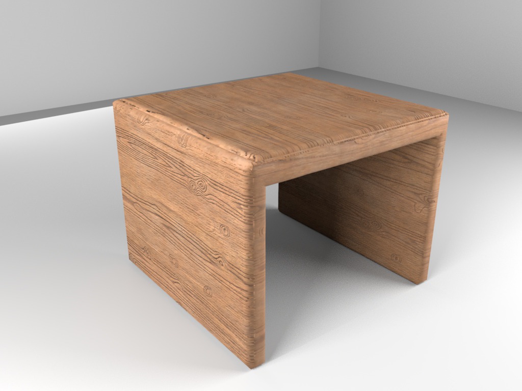 Side Table Low-poly 3D model_4