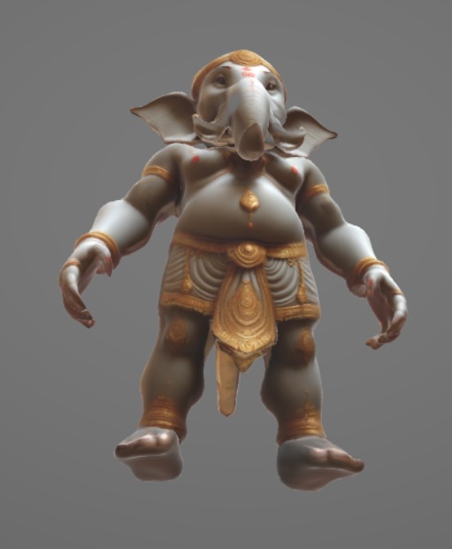 Lord Ganesh 3D Model - Detailed and Game Ready Low-poly 3D model_4