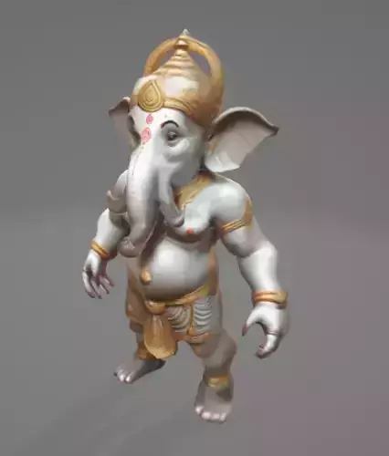 Lord Ganesh 3D Model - Detailed and Game Ready