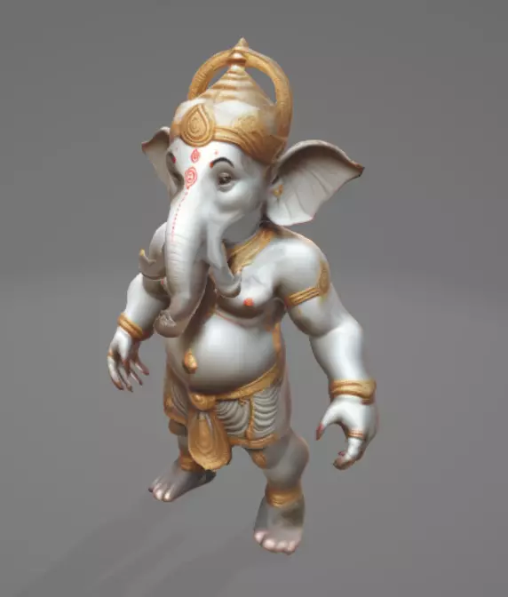 Lord Ganesh 3D Model - Detailed and Game Ready Low-poly 3D model_0