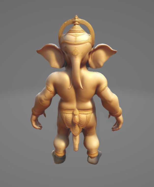 Lord Ganesh 3D Model - Detailed and Game Ready Low-poly 3D model_2