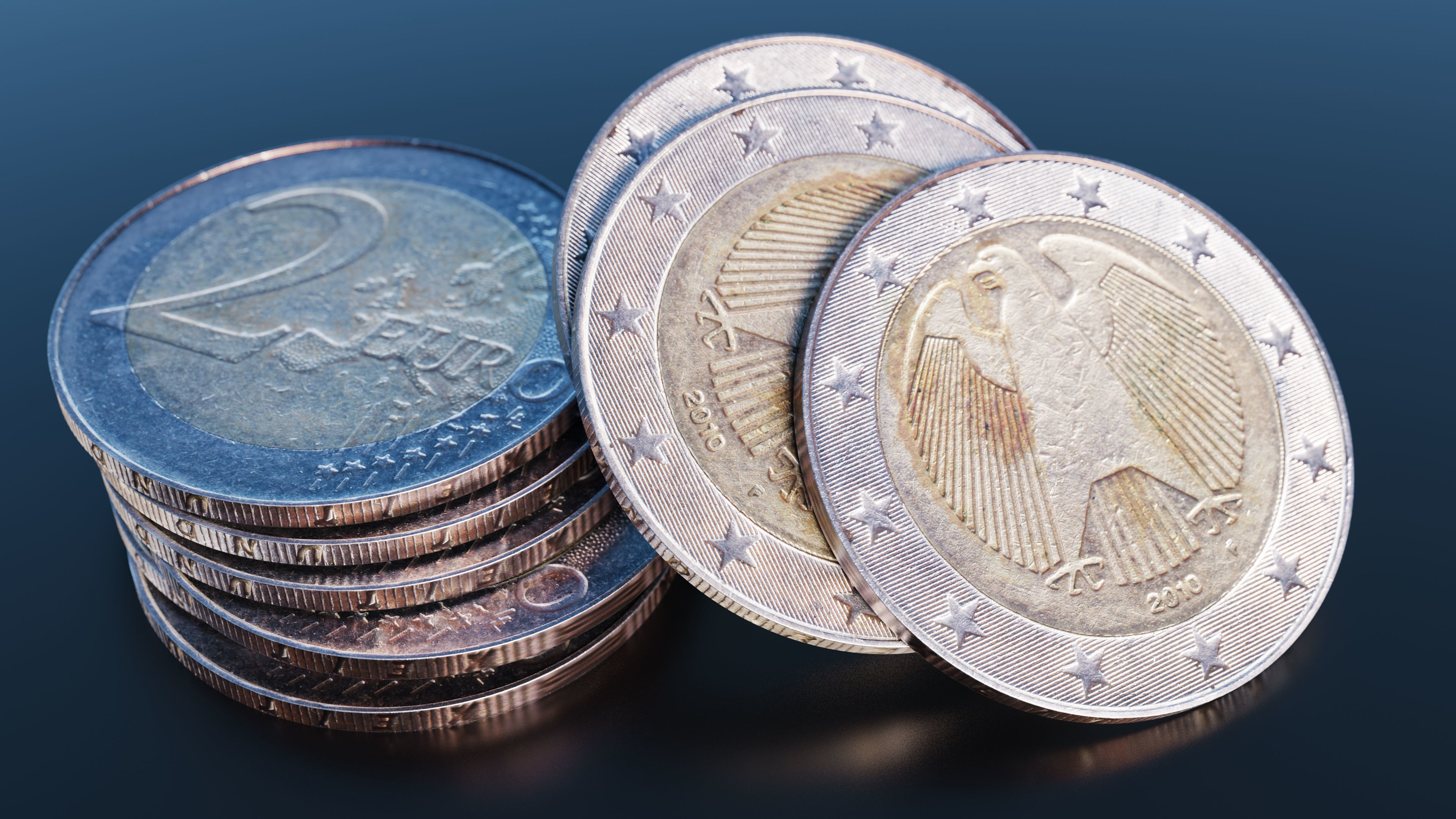 Euro coin Low-poly 3D model_1