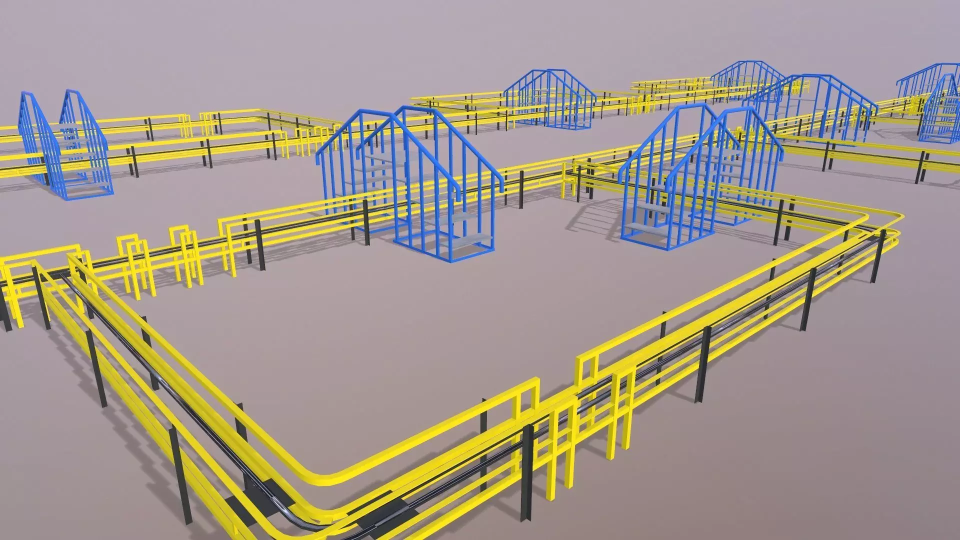 Industrial Platform 3D model_0