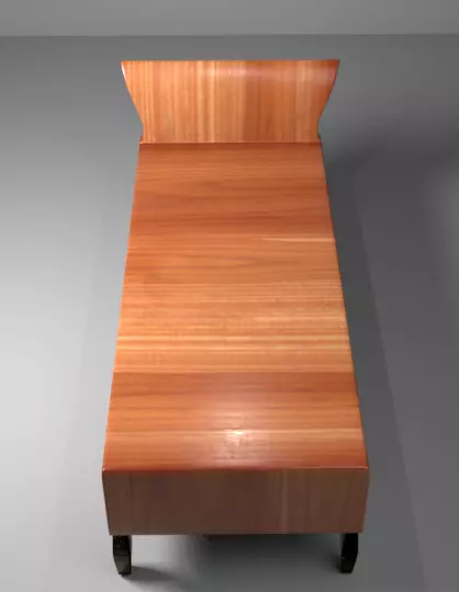 Single Bed Low-poly 3D model_0