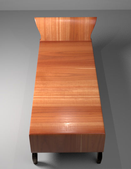 Single Bed Low-poly 3D model_1