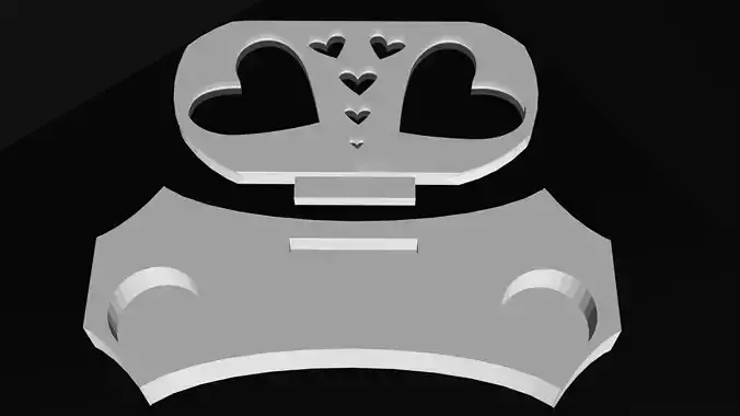 Valentinstag Teelicht Kerzenhalter mit Herzschild 3D print model