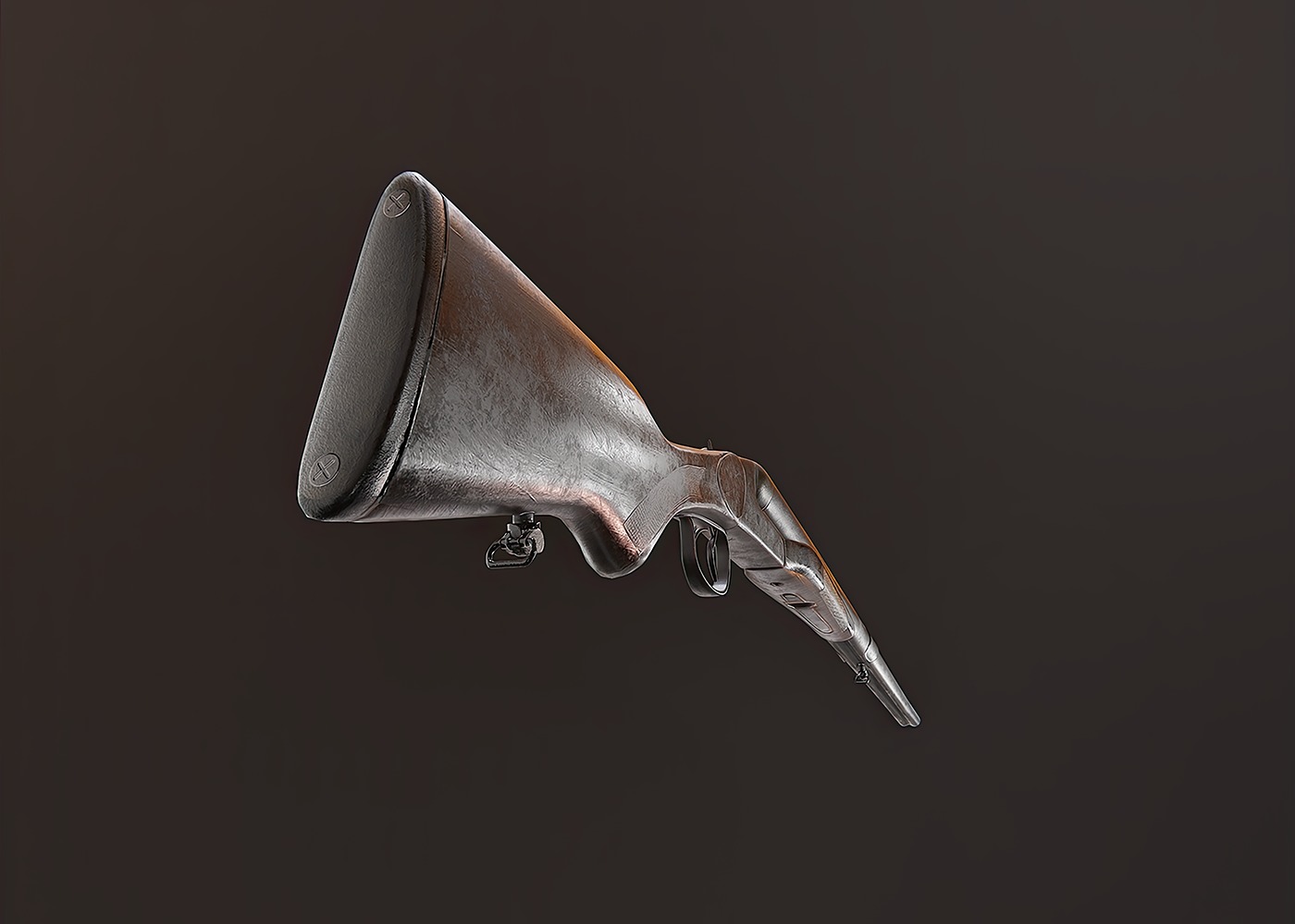 IZH MP - 43 Low-poly 3D model_1