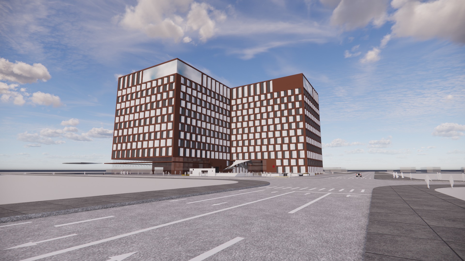 Urban Beacon Office Building 3D model_12