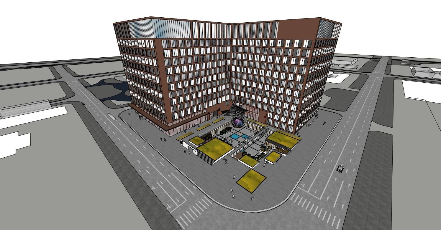 Urban Beacon Office Building 3D model_7