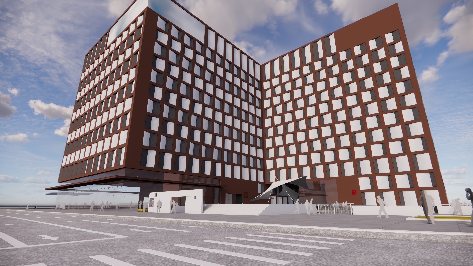 Urban Beacon Office Building 3D model_13