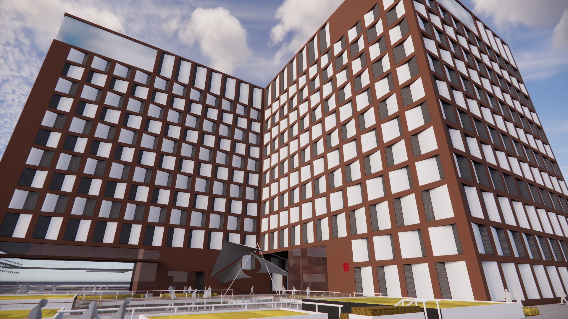 Urban Beacon Office Building 3D model_14
