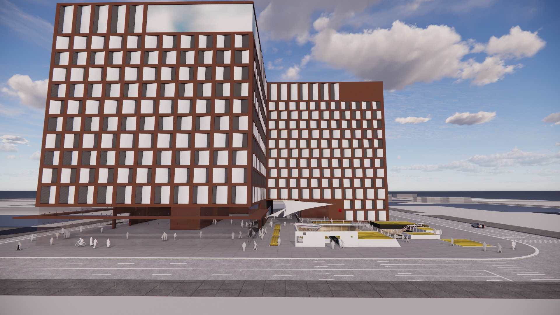 Urban Beacon Office Building 3D model_15