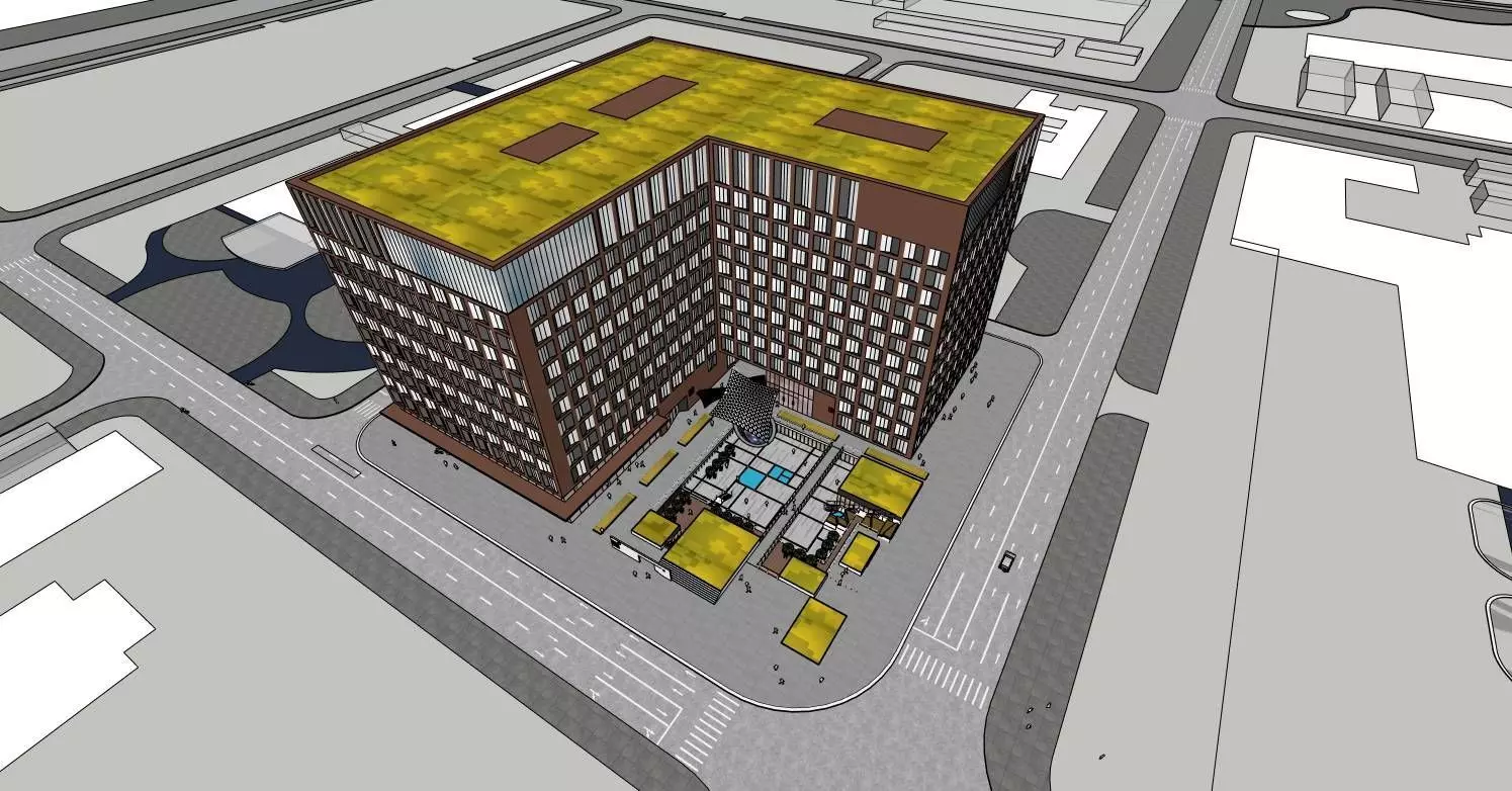 Urban Beacon Office Building 3D model_0