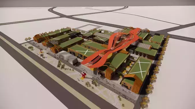 Industrial Heritage Renovation- The Ribbon Path 3D model