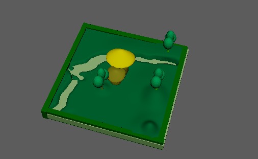 A small environment Low-poly 3D model_4