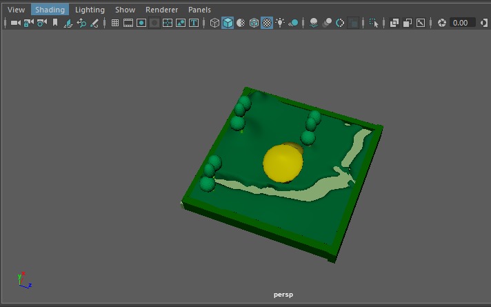 A small environment Low-poly 3D model_6