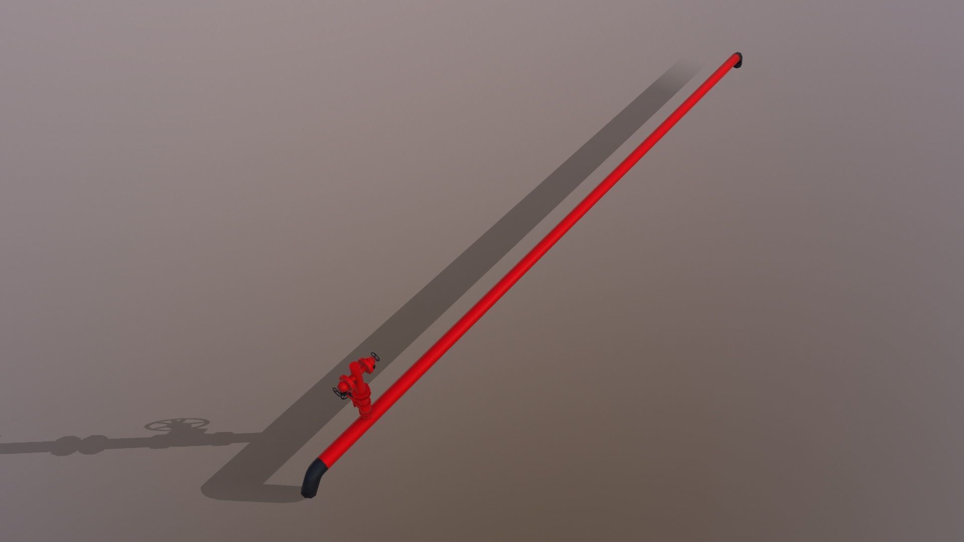 Fire Extinguisher Pipe Low-poly 3D model_4