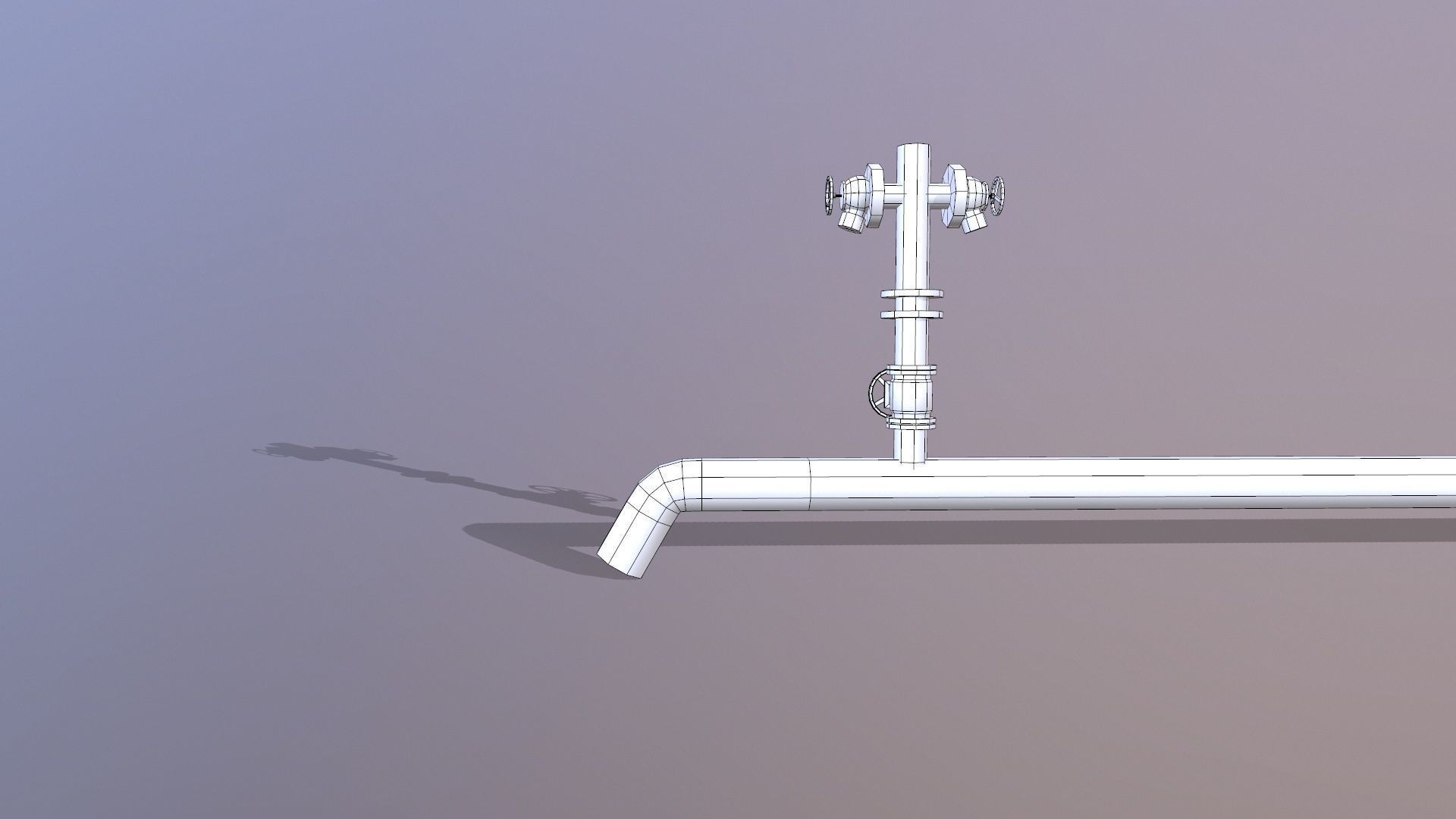 Fire Extinguisher Pipe Low-poly 3D model_8