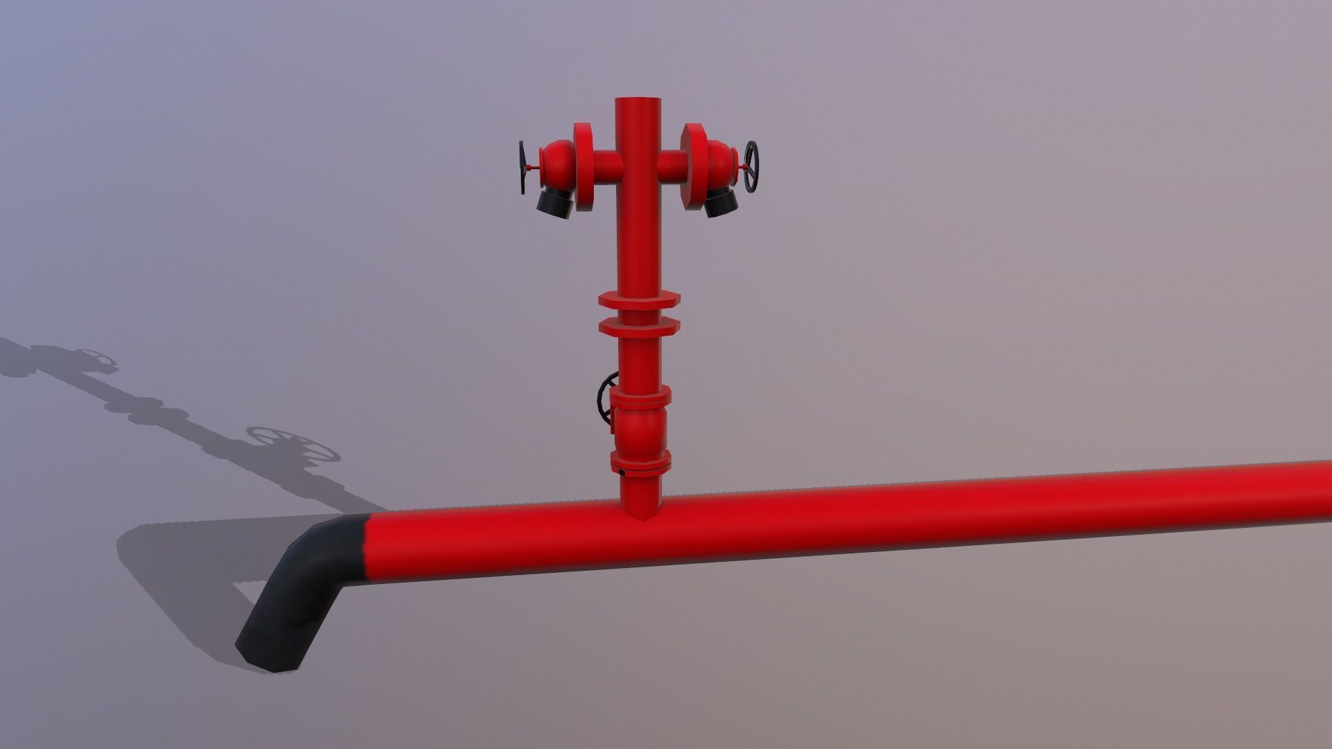 Fire Extinguisher Pipe Low-poly 3D model_3
