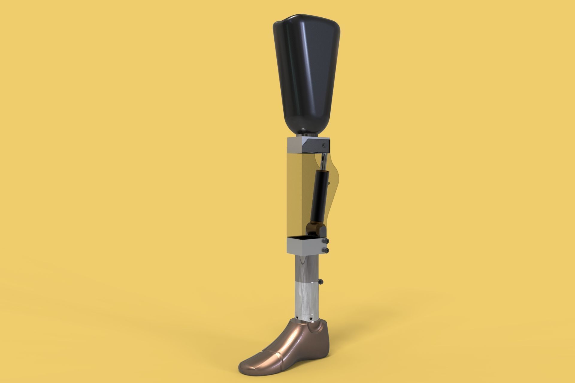 ARTIFICIAL PNEUMATIC PROSTHETIC LEG 3D model_1