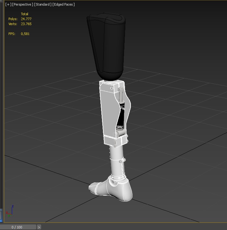 ARTIFICIAL PNEUMATIC PROSTHETIC LEG 3D model_12