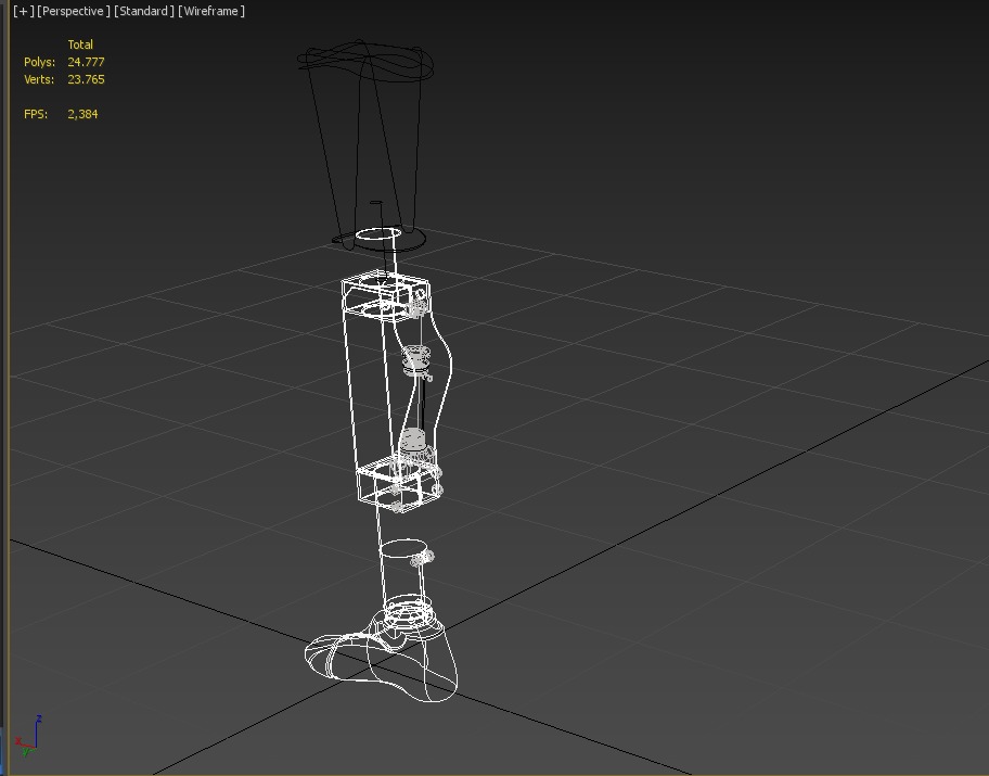 ARTIFICIAL PNEUMATIC PROSTHETIC LEG 3D model_13