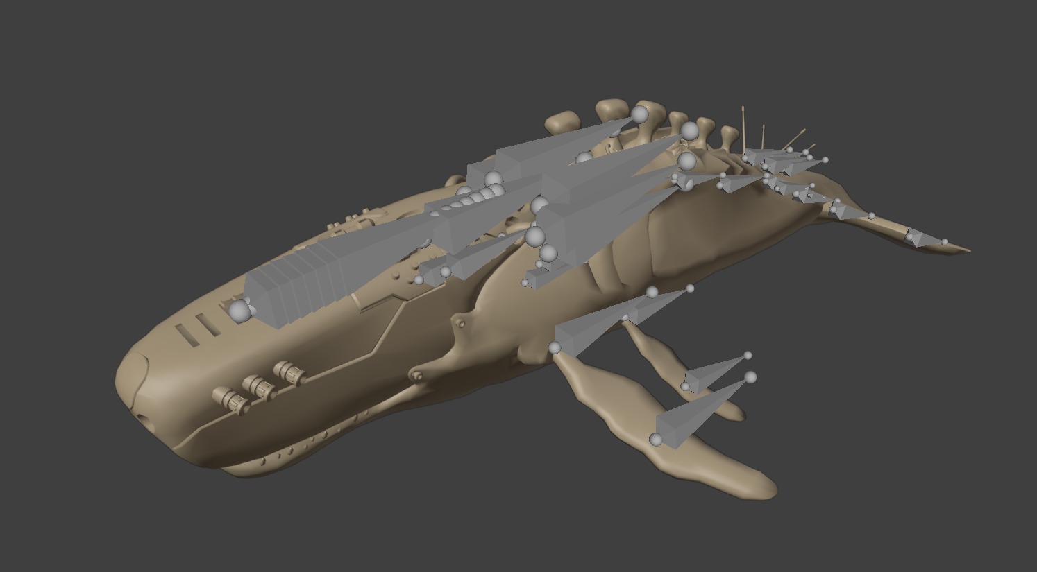 BioMech Whale Production Ready Low-poly 3D model_5
