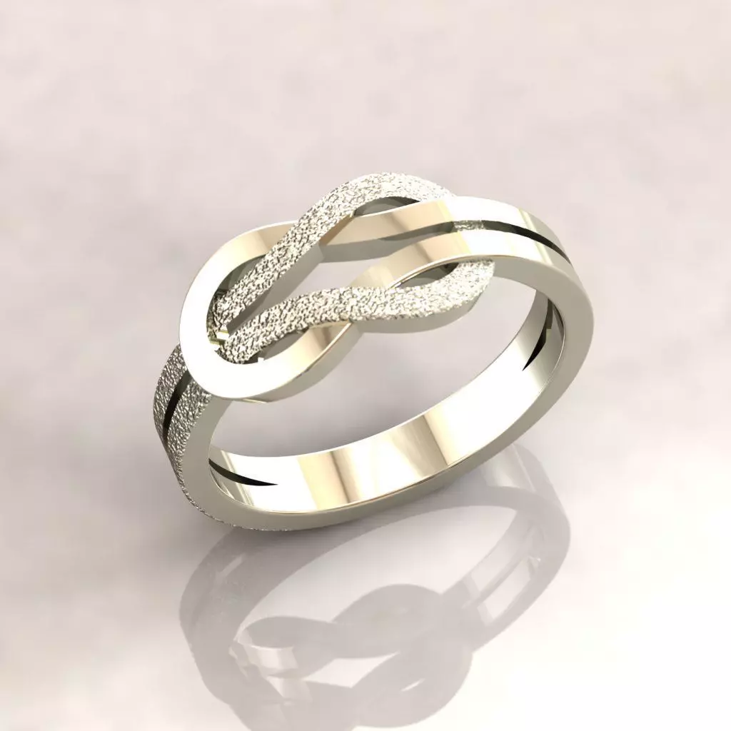 square knot ring 3D print model_0