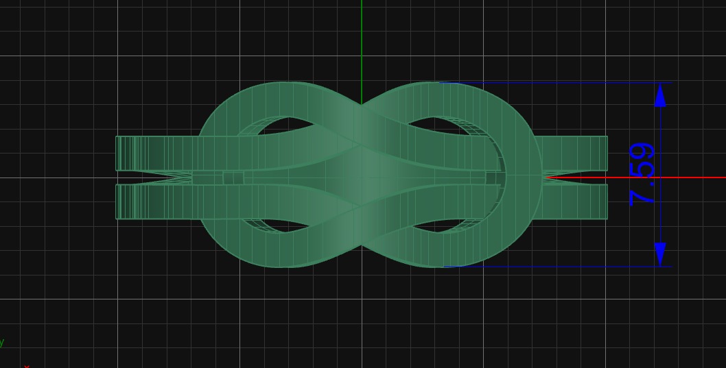 square knot ring 3D print model_3