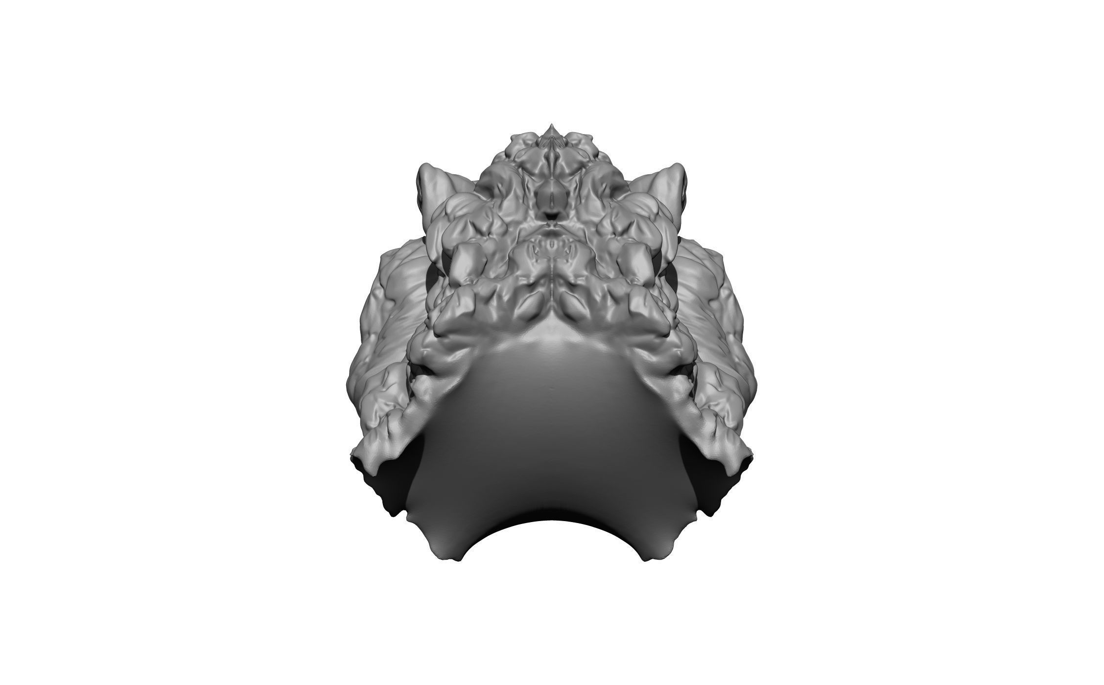 lion statue head 3D print model_2