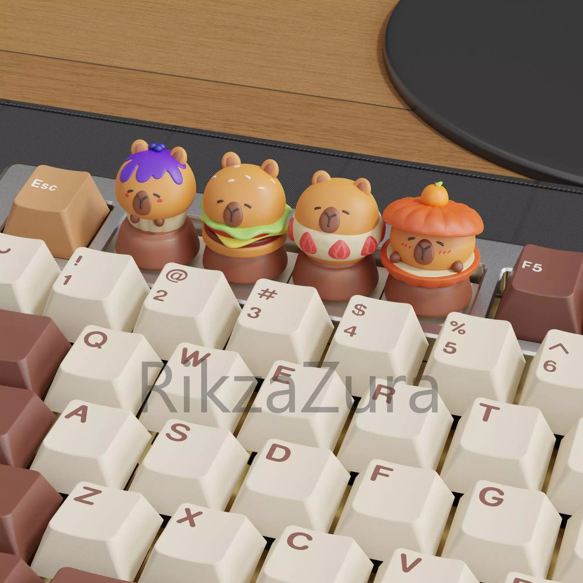 CUTE CAPYBARA KEYCAPS - MECHANICAL KEYBOARD 3D print model